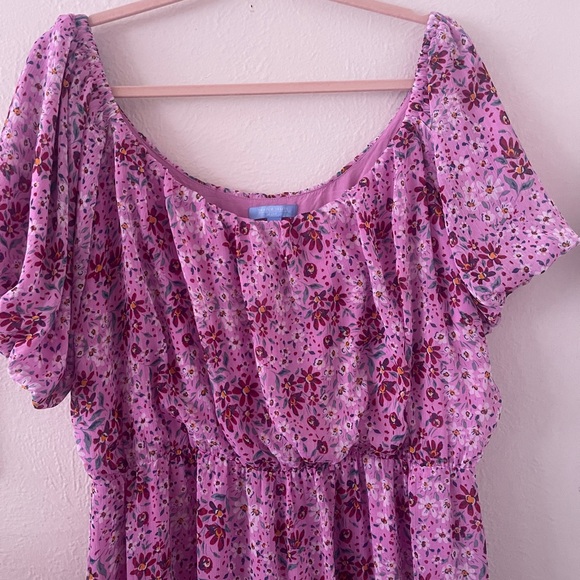 Draper James Lilac floral Dress, 1x - Picture 2 of 13